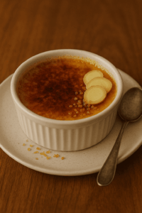 receita Crème Brûlée de Gengibre