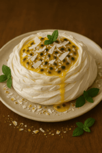 como fazer Pavlova de Maracujá com Coco